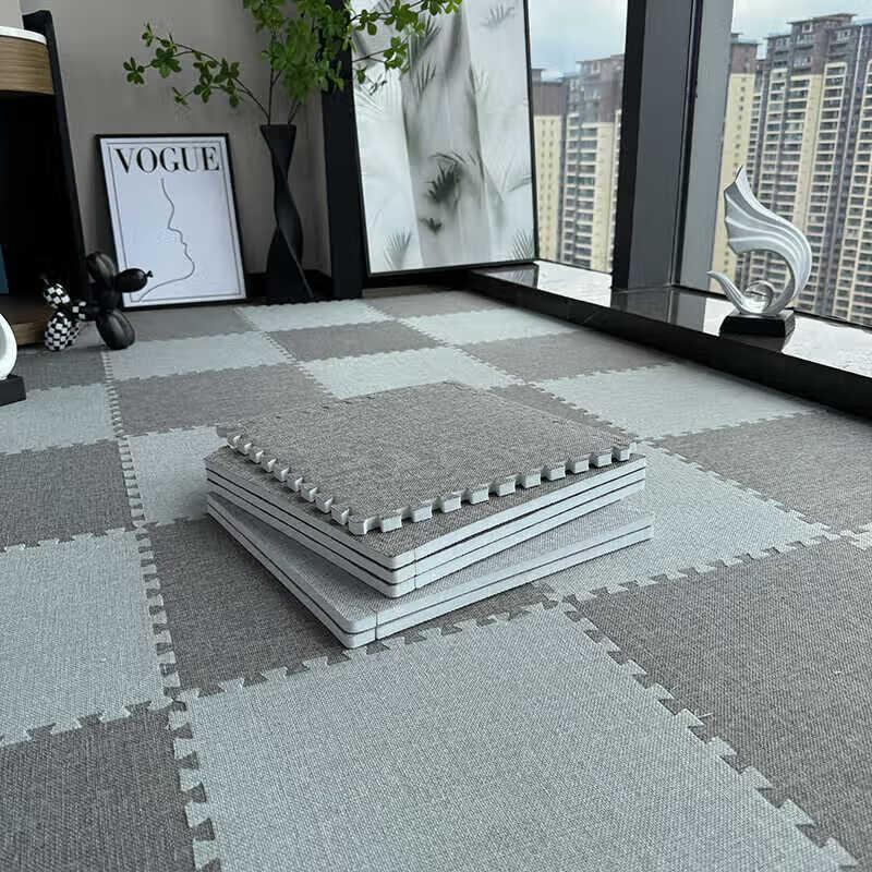 Puzzle mat Shaggy Carpet Tikat Bulu Plush Carpet 30x30cm baby floor mat Non slip rug carpet 8