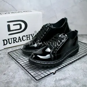 SEPATU FORMAL DOCMART PRIA (SAZUKE) / SEPATU FORMAL PRIA KERJA CASUAL SANTAI / SEPATU DOCMART X SNEAKERS PRIA HITAM KILAP GLOSSY Shoes Karet