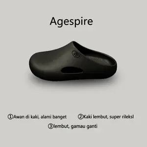 2025 Sandal Selop EVA penawaran khusus cloud bounce cat paw sandal anti-selip nyaman bagian bawah lembut dalam di luar ruangan pria dan wanita pasangan beraneka warna kualitas panas gaya panas hitam putih shoes pantai sendal