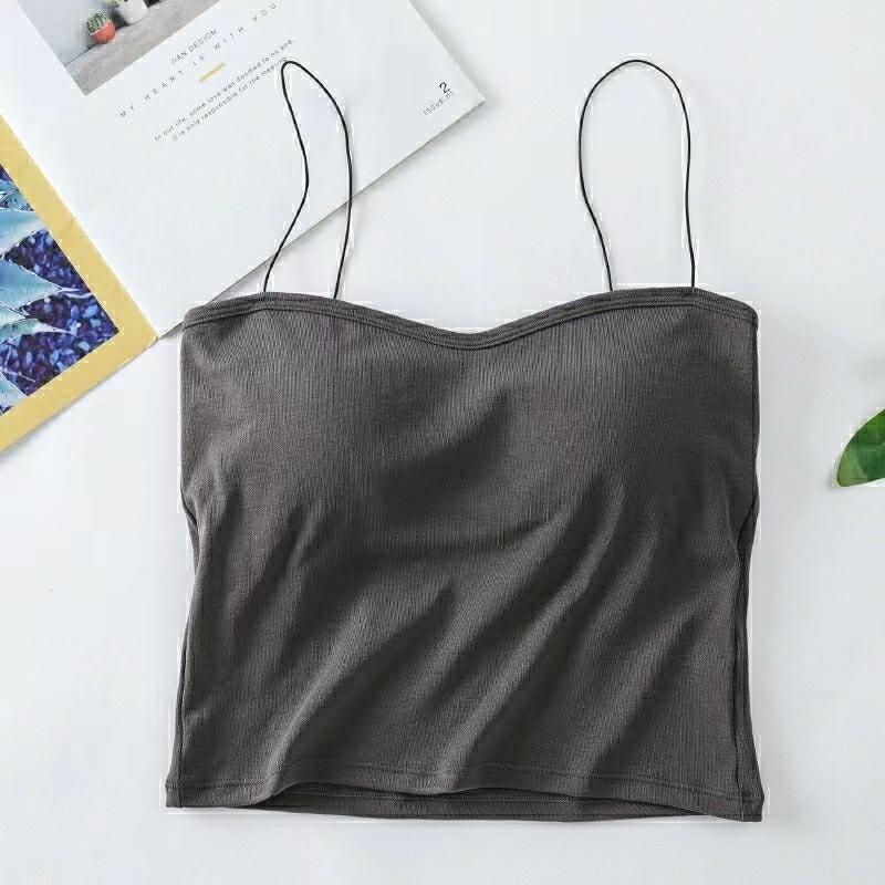 3 pcs warna acak@101 rompi rajut wanita Bra Atasan Top Spandex Tank Crop Cewek 7