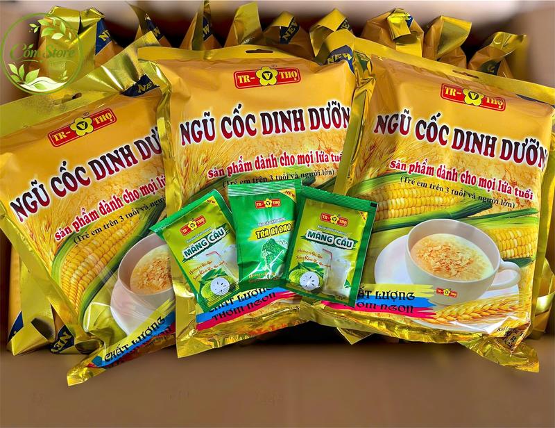 COMBO 3 BỊCH NGŨ CỐC DINH DƯỠNG TRƯỜNG THỌ (1 bịch 20 gói x 24g) Tặng 3 gói bột giải khát ngẫu nhiên
