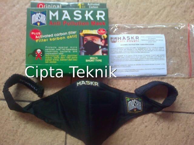 MASKR Masker Karbon Aktif Multi Short Type Pendek Saring Debu Asap untuk Pengendara Motor dengan Filter Super A.C.C dan Velcro Praktis