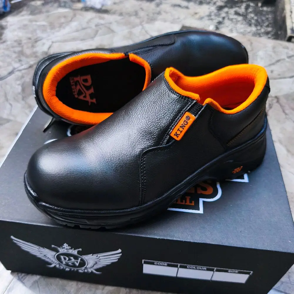Sepatu safety king's KWD 207 harga grosir langsung Dari pabrik nya Shoes Boots Pria Besi Karet Kerja