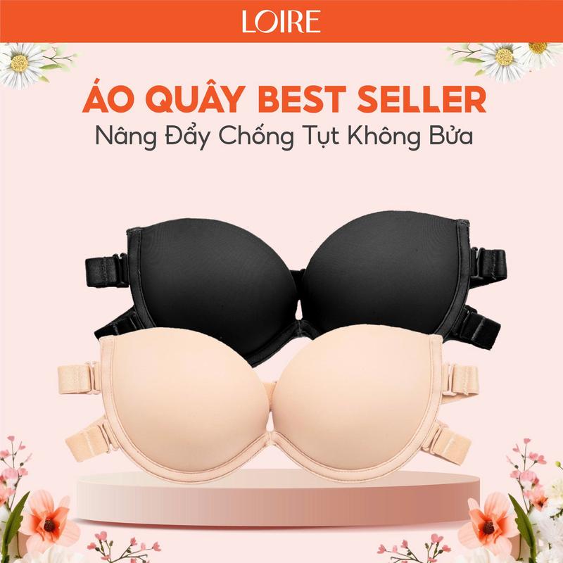 KOC Loirechic Áo Lót Quây Tạo Khe Không Dây Chống Tuột Tụt Chống Bửa Dây Lưng Kép Nâng Đẩy Tốt Tặng 1 Set Dây Lưng Trong Suốt BRQ06 Nữ