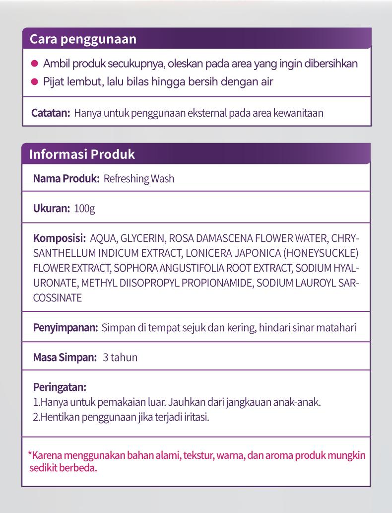 Oxyelle Perawatan Kewanitaan Tekstur Menyegarkan Tidak Lengket