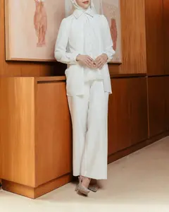 OMARA x Heidy Zaura Minimalist Straight Pants | Celana Wanita - Quiet Ornament Sarimbit Series