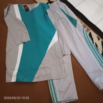 Product Review of Setelan baju olahraga wanita tunik muslimah / setelan baju senam wanita Celana Muslim Panjang Wanita Sport Hitam Seragam Polos Atasan from S**a 1