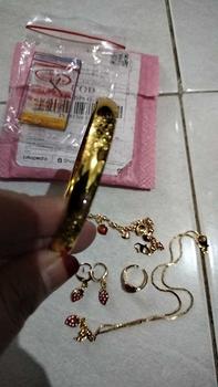 Product Review of gelang tangan keroncong pasir Arab terbuat dari coin asli anti luntur Bracelets from D**a 1