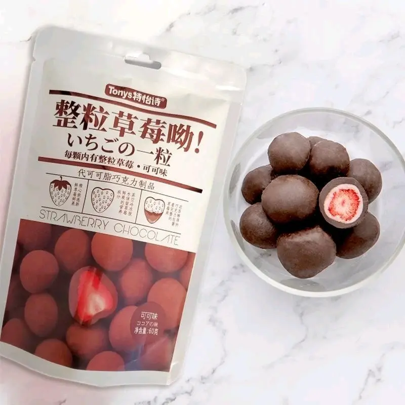 Tony's stroberi lapis susu coklat yg lezat Chocolate Snack Cemilan Food 3