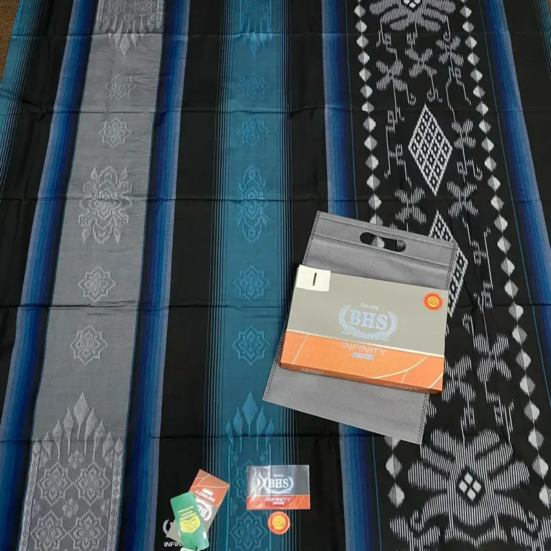 SARUNG BHS INFINITY SILVER TIMBUL FREE TOTEBAG 0