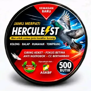 JAMU MERPATI HERCULEST ISI 500 BUTIR GIRING KERAS STABIL KOLONG