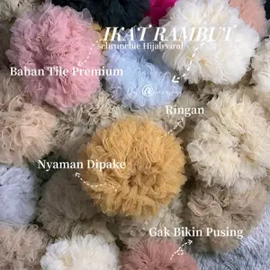 Cepol Hijab Tile Tule Anti Pusing  Schrunchie Wanita