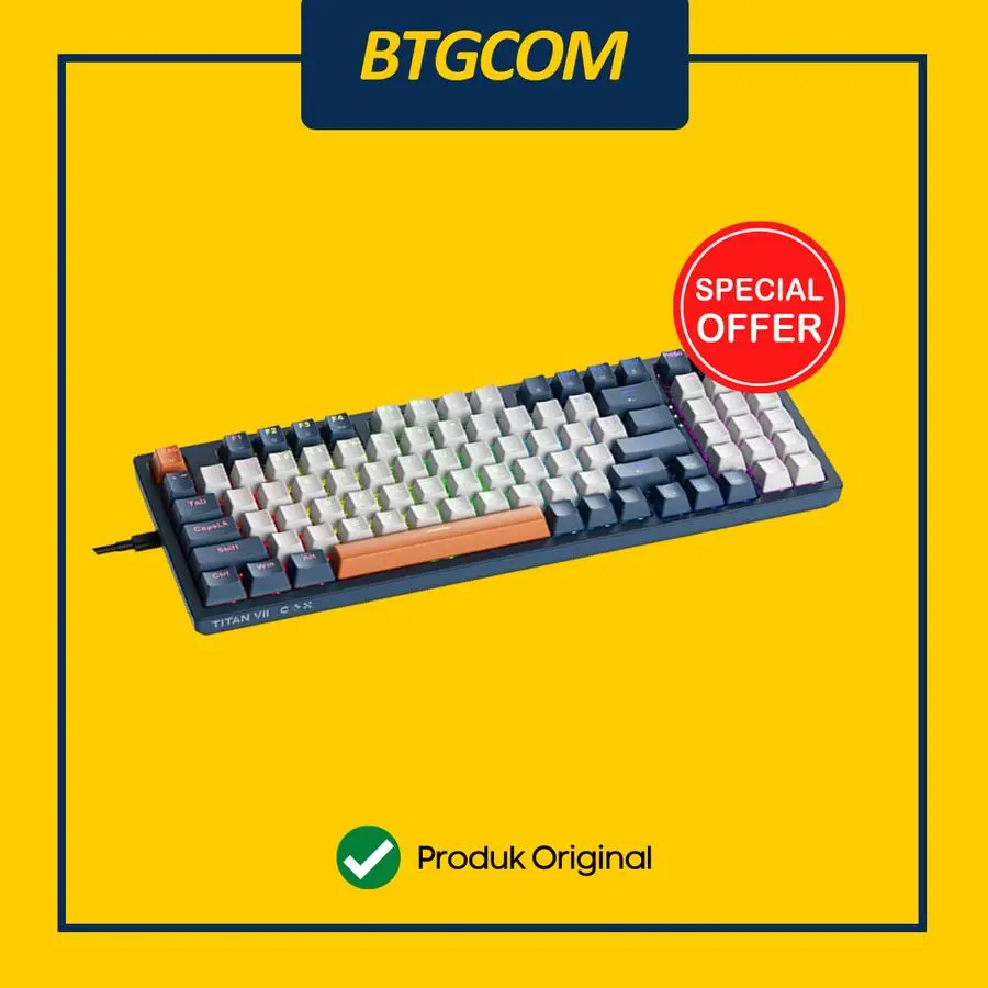 KEYBOARD GAMING GAMEN TITAN 7 MECHANICAL SILVER OUTEMU SWITCH WHITE