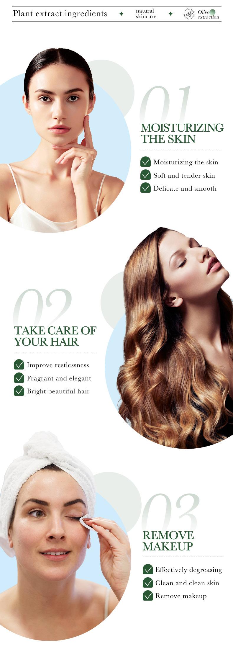 Product Introduction of 【Mua 1 tặng 1】Dầu Ô Liu Tự Nhiên Nguyên Chất, Tinh Dầu Phục Hồi Nuôi Dưỡng, Dầu Mát Xa Dưỡng Ẩm, Làm Trắng, Chăm Sóc Da, Thích Hợp Cho Toàn Thân, 150Ml Massage 6
