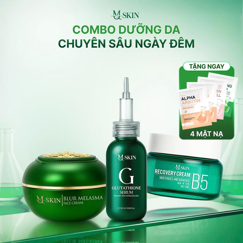 TẶNG 4 NẠ MQSKIN COMBO DƯỠNG DA CHUYÊN SÂU - HỖ TRỢ CĂNG BÓNG TRẮNG SÁNG CẤP ẨM PHỤC HỒI NGÀY VÀ ĐÊM