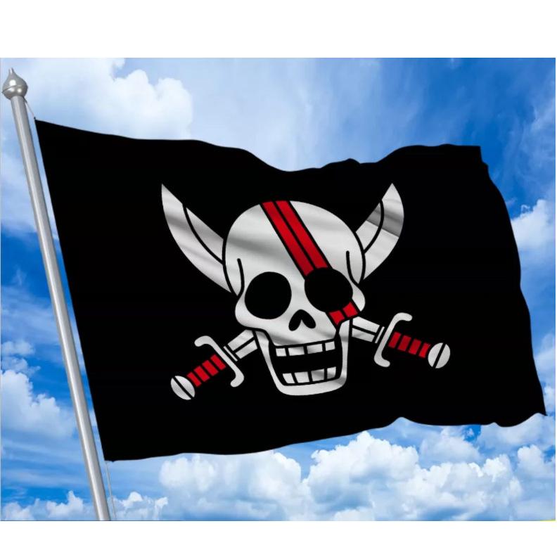 Bendera One Piece Terbaru 2026 Kain Bendera Luffy Besar Kecil Printing HD One Piece Ukuran 90x60 & 150x90cm Bendera One Piece 5 Model Satin Polyester Bendera One Piece