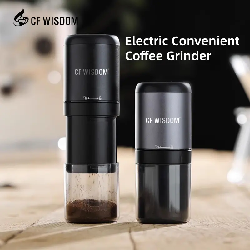 CF WISDOM Coffee Grinder Mini Manual Bean Mill 304 Stainless Steel Kitchen DIY Coffee Machine Suitable For Travel Home Camping