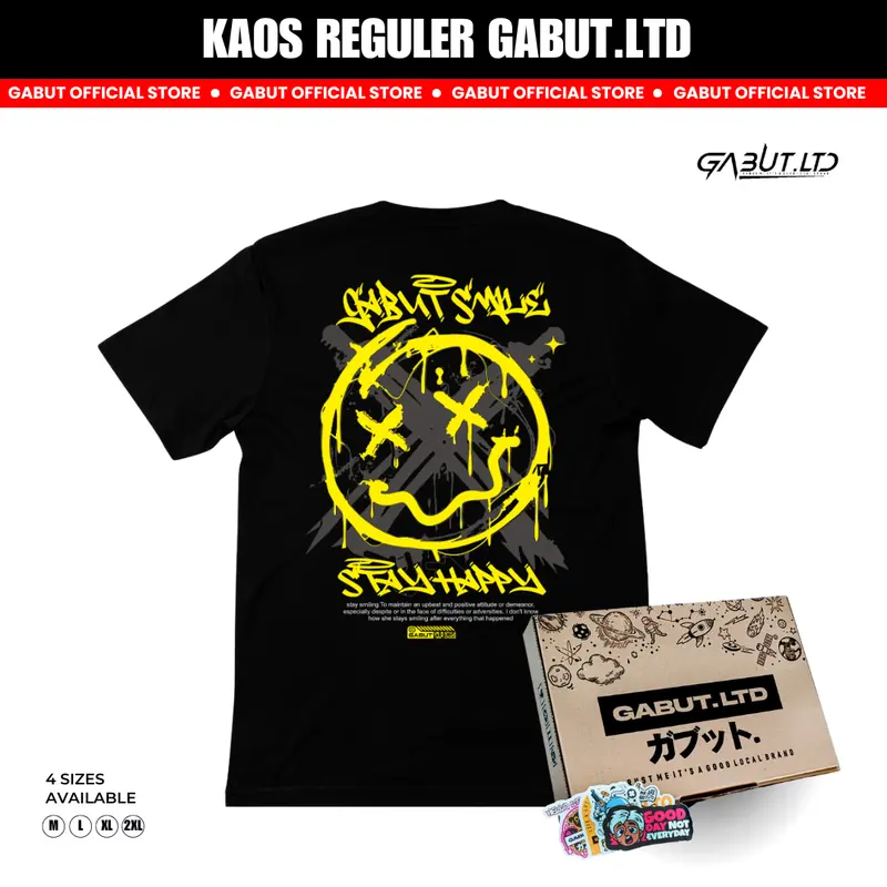 Baju Kaos Distro Remaja Dewasa Pria dan Wanita Cotton Combed 24s DTF Gabut Stay - Oblong 0