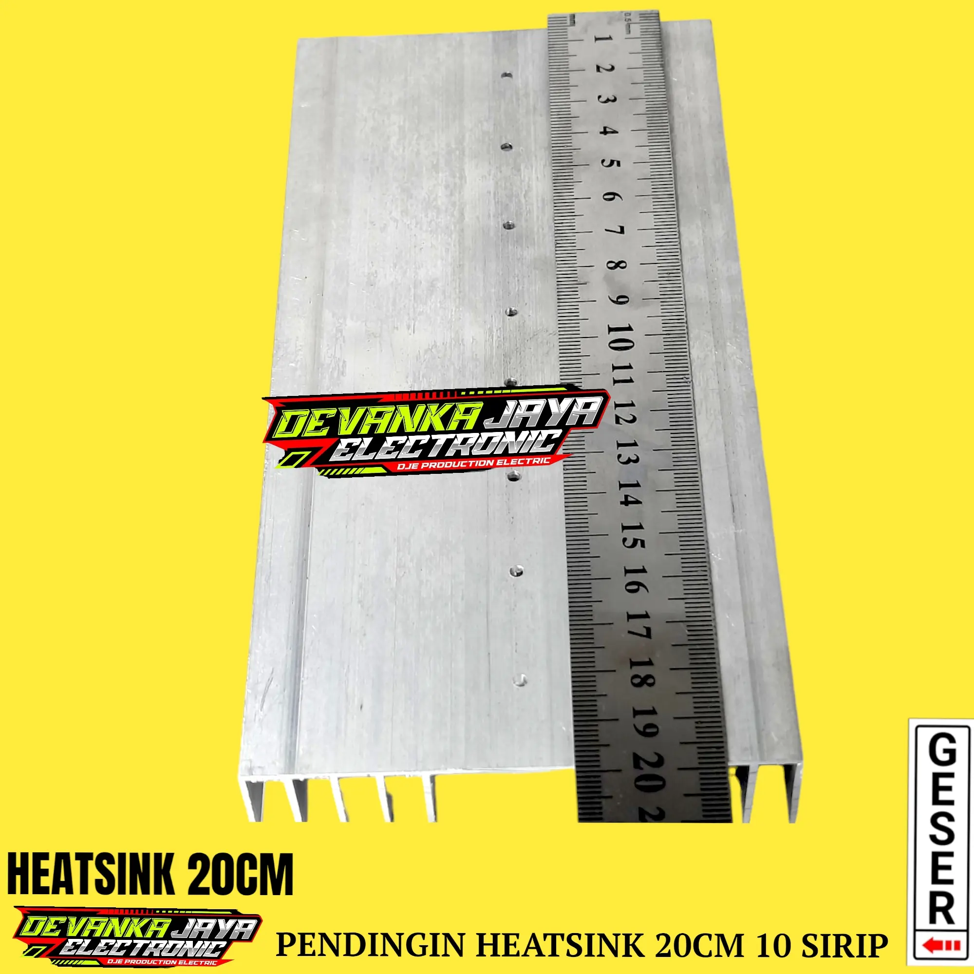 PENDINGIN 5 SIRIP POLOS 20cm TIPIS / HEATSINK 5 SIRIP 20cm TIPIS