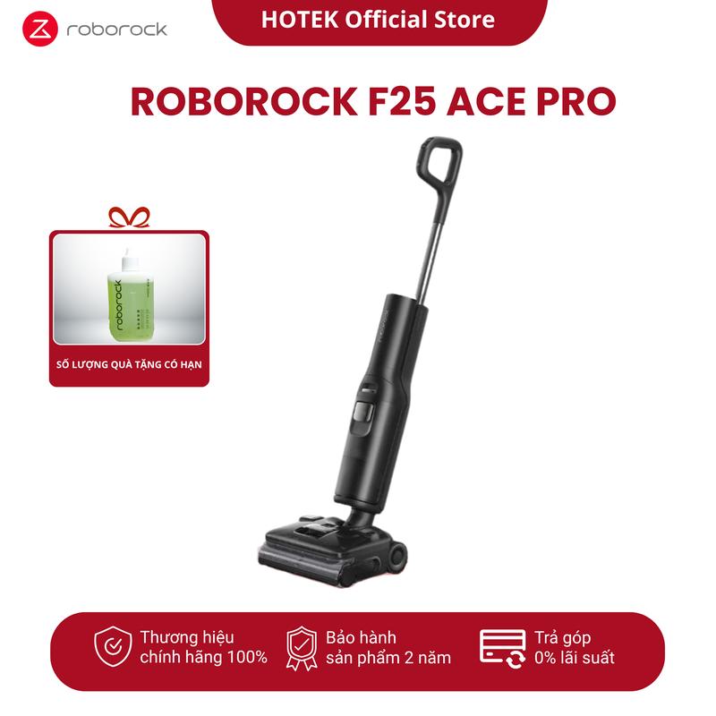 Bộ quà tặng kèm: 01 Nước Lau Sàn 480ml Máy hút bụi lau nhà cầm tay Roborock F25 Ace Pro| Lực hút 25000Pa|Công nghệ Foam Spray|Chống rối tốt