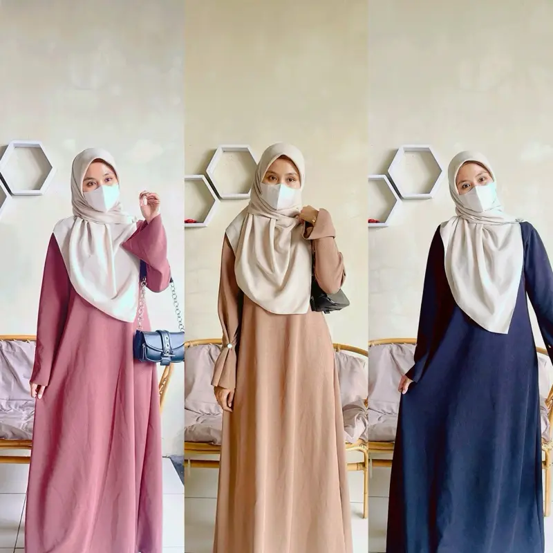 VH Abaya Madelin Knit Premium Casual Kekinian Terbaru Muslim 0