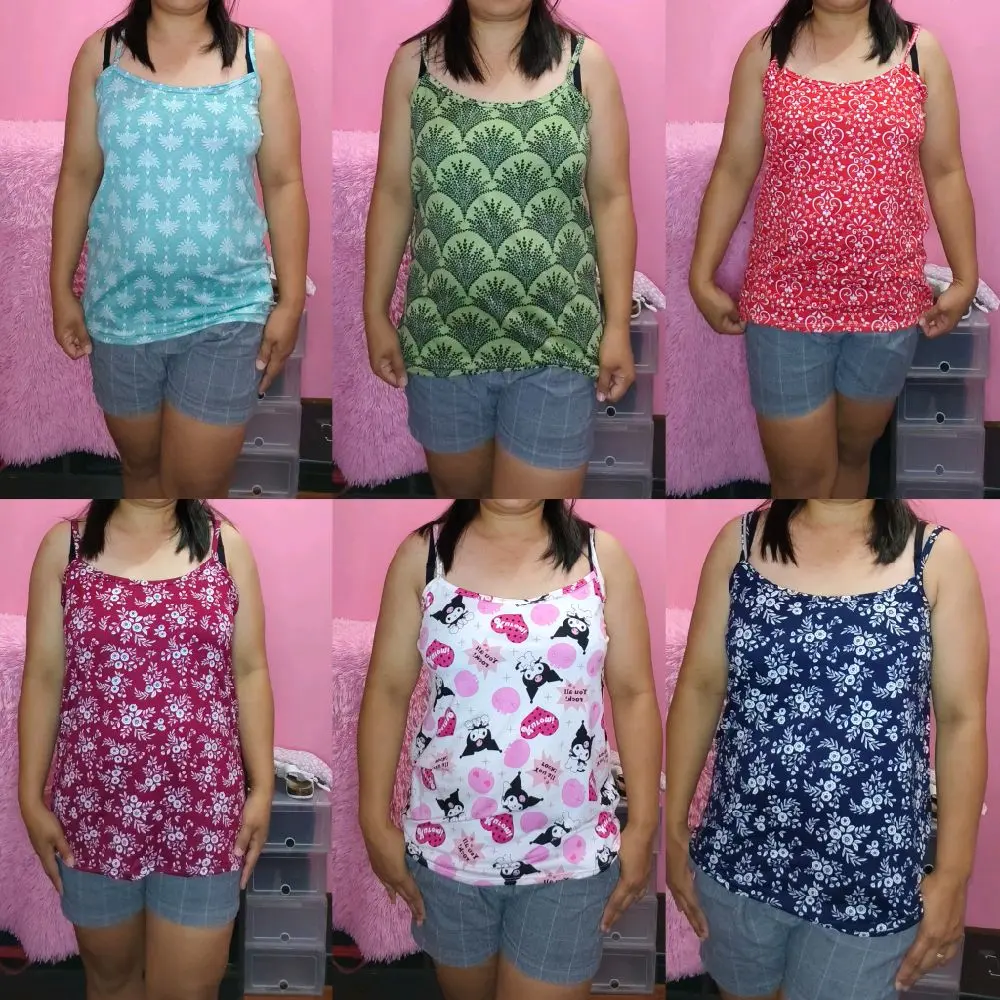 Bea Plussize Spaghetti Blouse Top Comfort