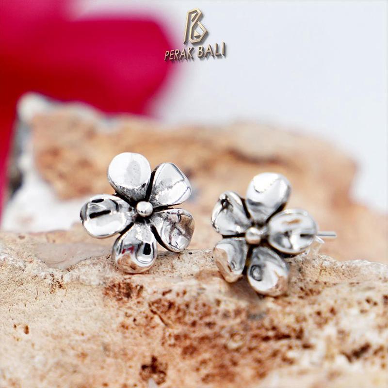 Anting Wanita Perak Asli Bali Silver 925 Jepun Kembang 2