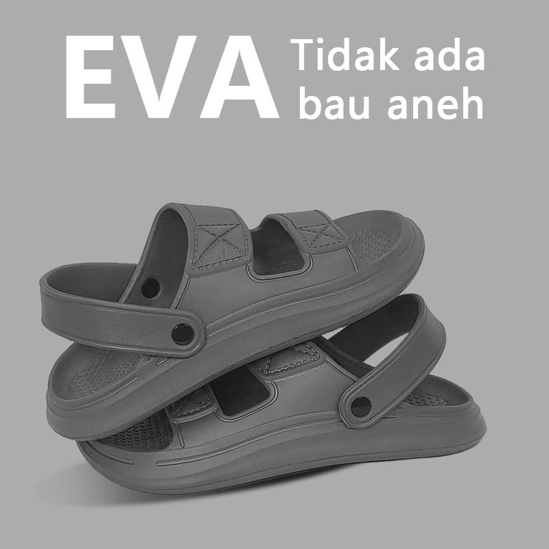 GRIT EVA Pria Mens Sandals Flat Indoor Beach Shoes Fashion Breathable Non Slip Casual Sports Summer Rubber 2024 Size 40-44 Sendal 3