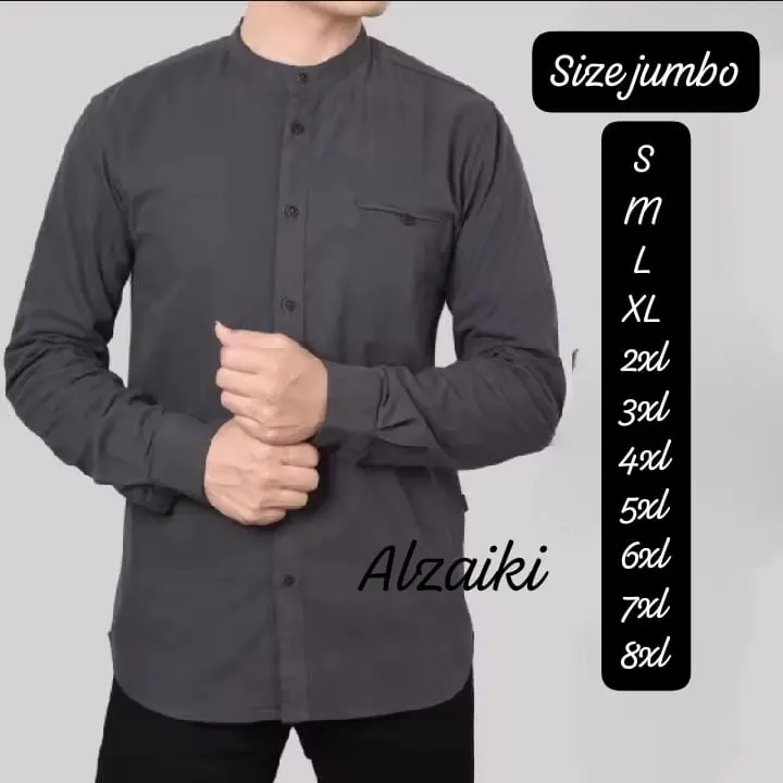 BAJU KEMEJA KEMKO LENGAN PANJANG PUTIH SIZE JUMBO XXXXL TERBARU 2025