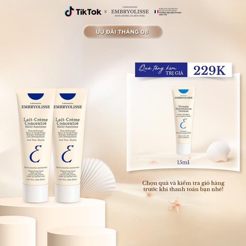 Combo 2 Kem Dưỡng Ẩm Phục Hồi Embryolisse Lait Creme Concentre 30ml