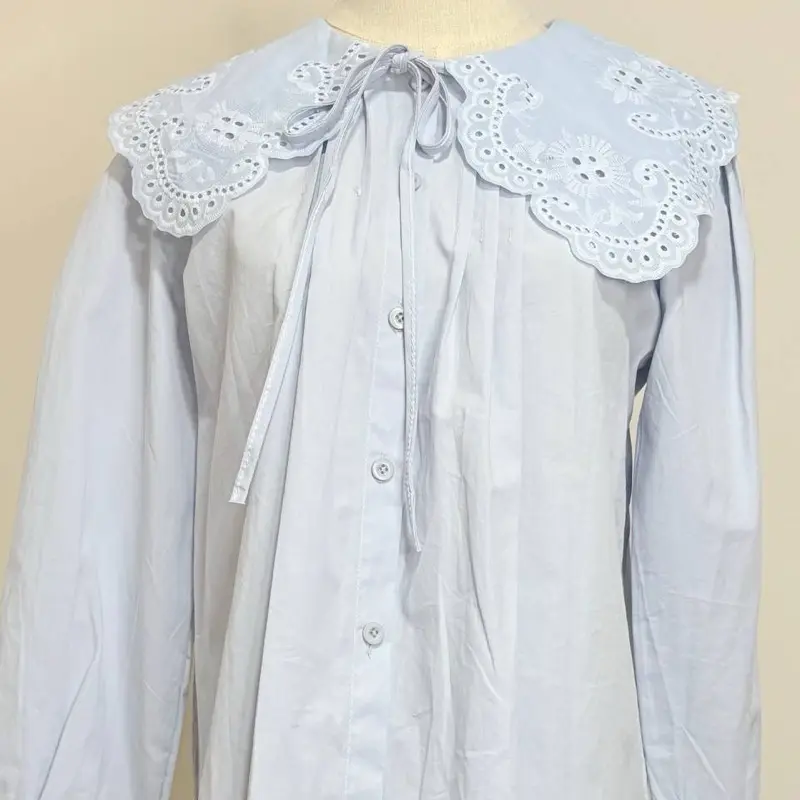 OLENE PAPERBAG EYELET RIBBON TOP