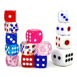Dadu Ukuran Besar Mainan Monopoli Ular Tangga Ludo Dice Putih Bening 16mm 18mm 20mm 25mm Game Permainan Plastik Toys