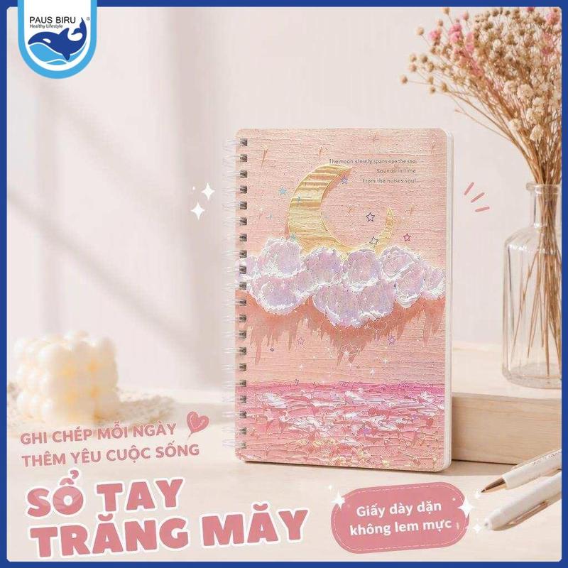 Sổ Tay A5 Dễ Thương 40 Tờ, Giấy Nhẵn Mịn, Phù Hợp Ghi Chú Và Viết Nhật Ký