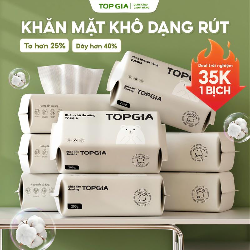 SKINCARE LÀM SẠCH SÂU Khăn mặt khô lau mặt dạng hộp rút dùng 1 lần mềm mịn an toàn cho da Skincare Làm Đẹp Da Nữ KMK