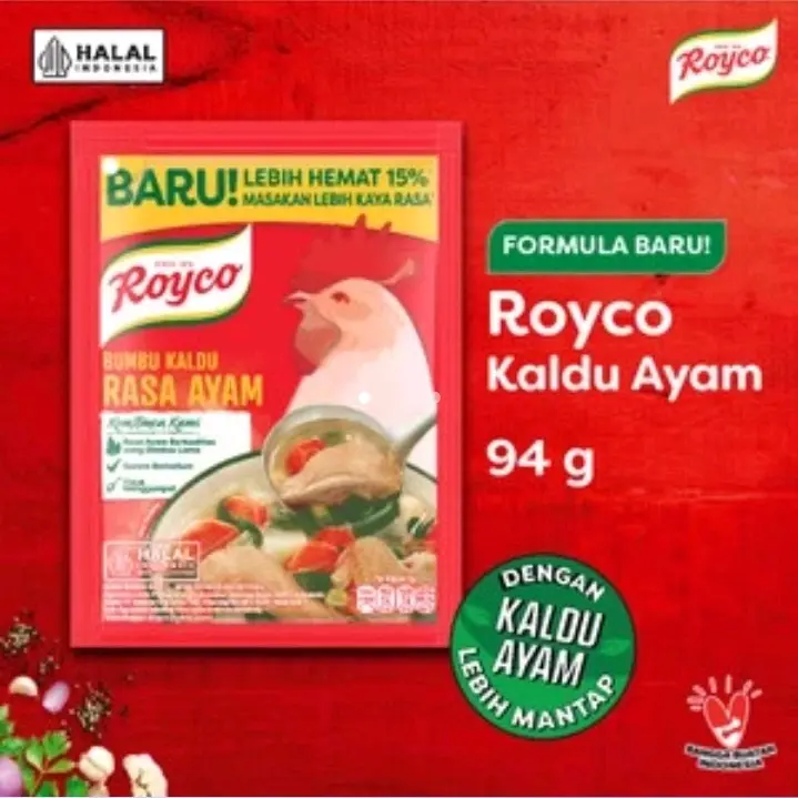 Royco Bumbu Kaldu Ayam 94G - Penyedap Rasa Makanan - Garam, Spices