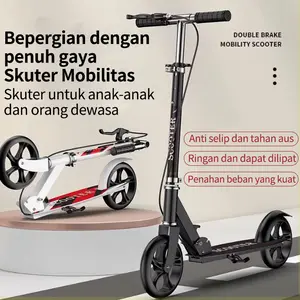 Skuter Roda Dua Bisa Lipat Scooter Skuter Anak-Remaja Outdoor