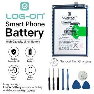 Baterai Log on BLP-805 Untuk Oppo A16 / A32 2020 / A33 / A53 / A54 / A55 4G / A93 5G BLP805 Power Boost 5000mAh Original 1 Tahun Garansi Battery Batre