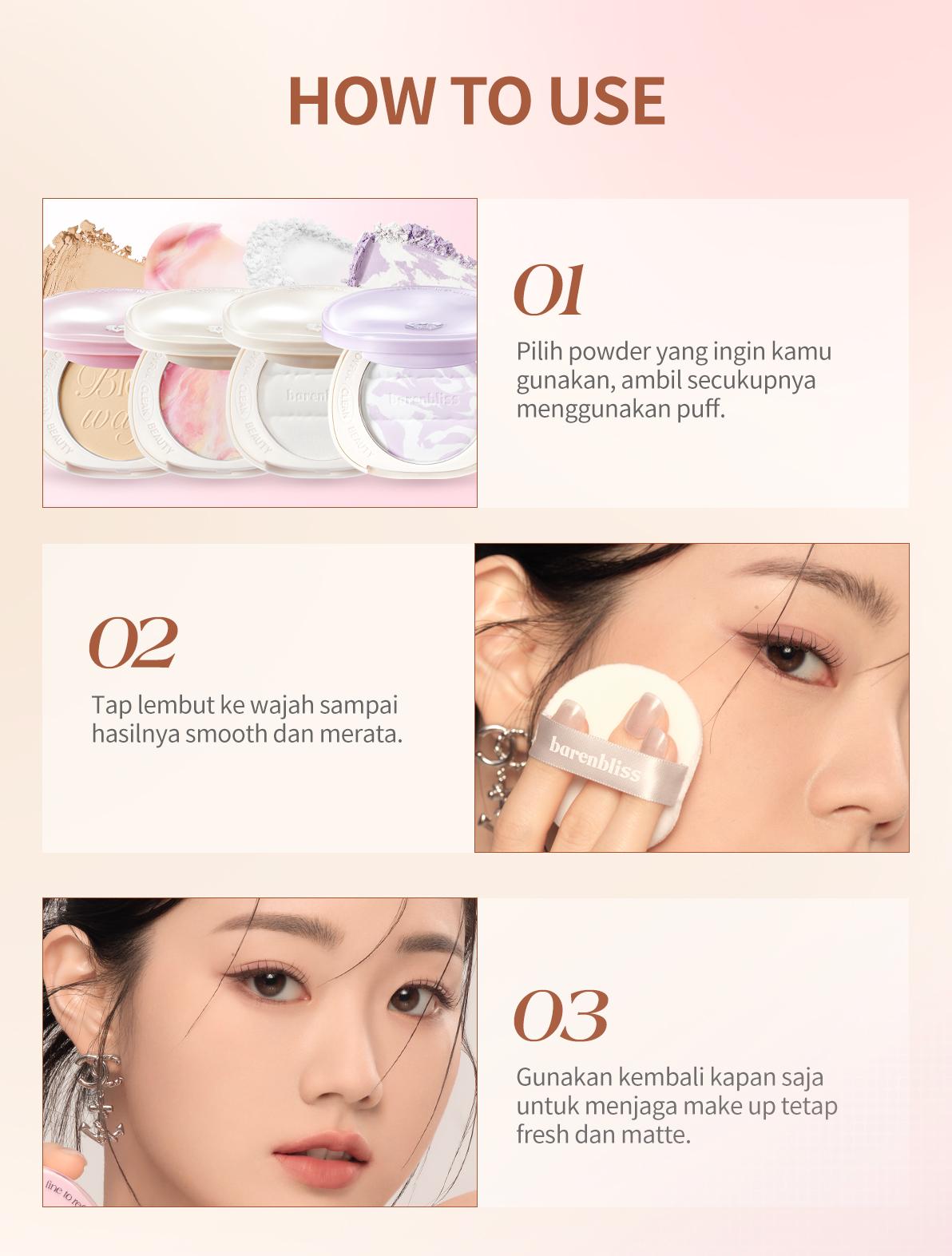 【EXCLUSIVE】BNB barenbliss Bloomatte Fine to Refine Compact Powder 6g | Instant Oil Control 24 Jam Menahan Minyak Bedak Tabur Bedak Padat Translusent Powder Kosmetik Ringan Tahan Lama Matte Finish Menghaluskan Pori Non-Clogging Non-Comedogenic 【EXCLUSIVE】BNB barenbliss Bloomatte Fine to Refine Compact Powder 6g | Instant Oil Control 24 Jam Menahan Minyak Bedak Tabur Bedak Padat Translusent Powder Kosmetik Ringan Tahan Lama Matte Finish Menghaluskan Pori Non-Clogging Non-Comedogenic