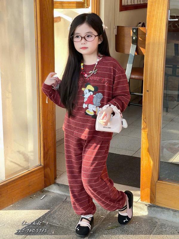 20-46kg Set Bộ mickey Chất lông Thỏ Mềm Dày Dặn cho bé