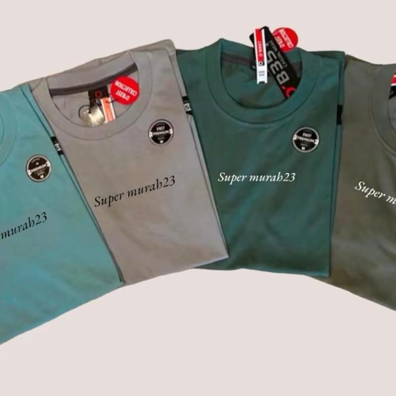 4 Pcs 100 Ribu Kaos DISTRO Pria Wanita Bahan Semi Katun BRANDED Lengan Pendek 4