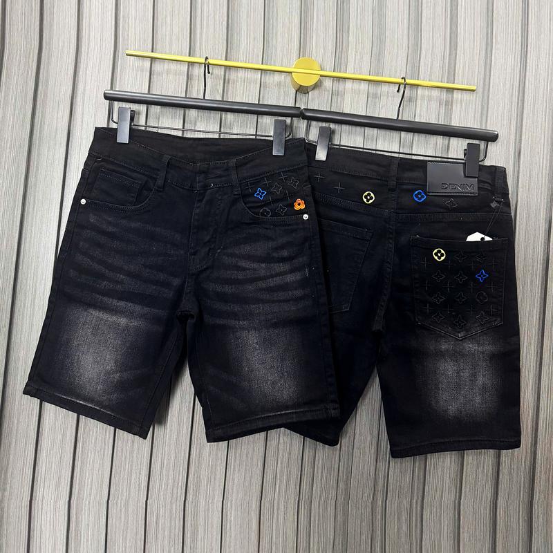 Quần Short Jean Nam Chất Denim Dày Dặn Co Giãn Nhẹ Phối Họa Tiết - Đứng Form Dễ Phối Đồ [Beauty Store ]