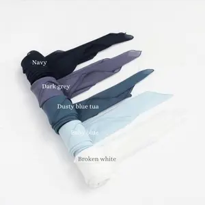 Promo Hijab Pollycotton Hijab Square ( Broken White, Baby blue, Dusty blue tua, Daek grey, Navy ) COD