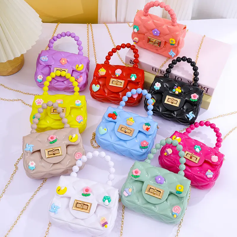 HYGGE-Tas Mutiara Jeli Stiker 3D Tas Selempang Anak Fashion 0