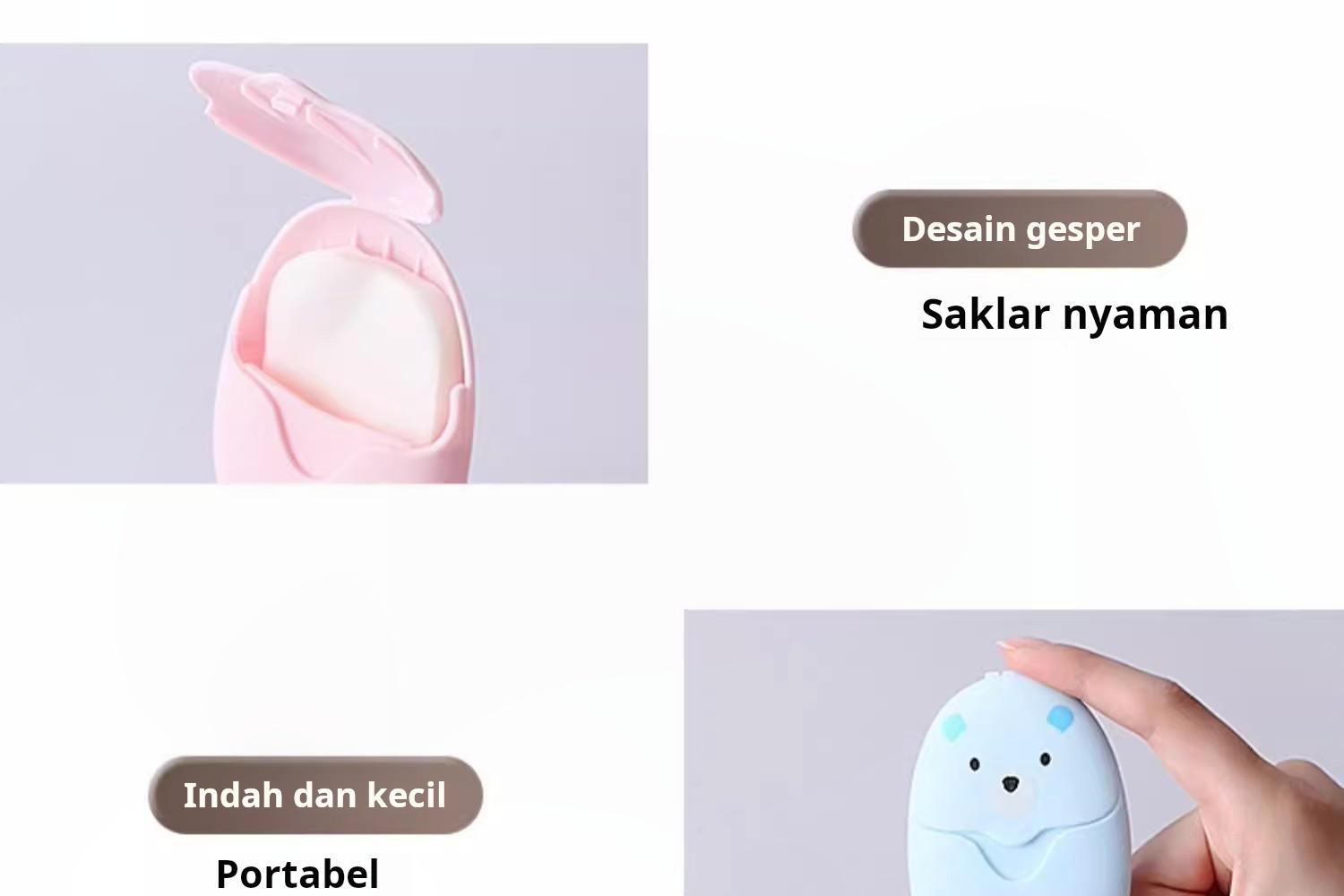 Sabun Lembaran Berukuran Kecil dan Portabel Bentuk Beruang Lucu Praktis untuk Membersihkan Rumah Menghasilkan Busa Lembut dan Mudah Dibilas Cocok untuk Berbagai Kebutuhan Sehari-hari