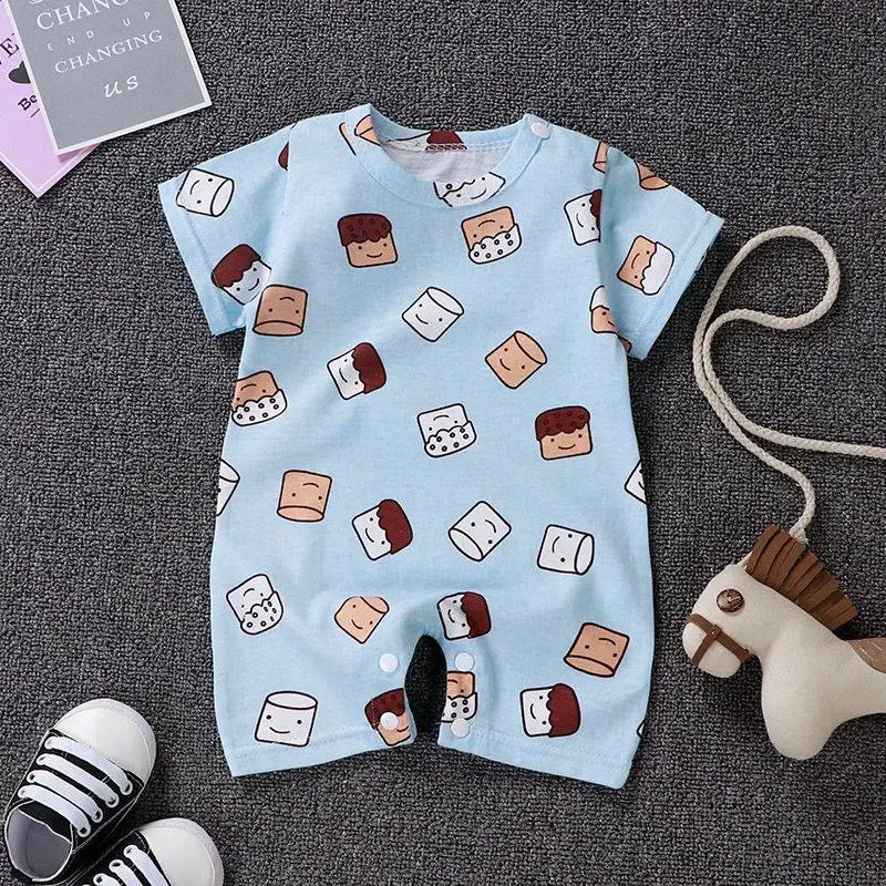 Milku Baby Romper Motif / Baju Bayi Lengan Pendek / Sleepsuit Bayi Motif / Anak Laki-laki Perempuan