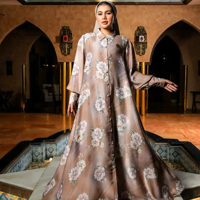 Gamis Set Hijab Monogram Fashion Show ori  Shellasaukia 1