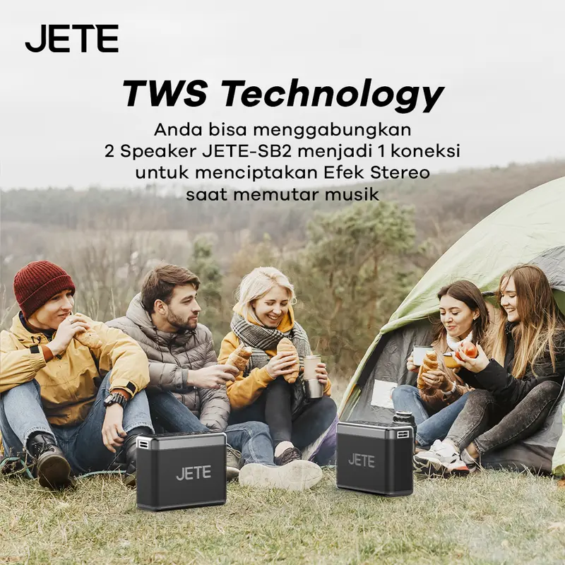 JETE SB2 Speaker Karaoke Bluetooth 2 Mic Wireless IPX6 Garansi 2 Tahun