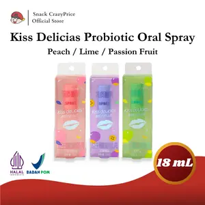 Kiss Delicias PROBIOTIC ORAL SPRAY 18 ml  Penyegar Pengaharum Mulut Membuat Nafas Segar