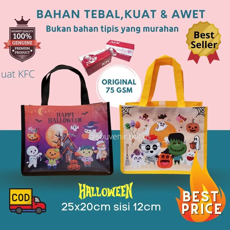 Tas Halloween (10pcs) Souvenir Goodie Bag Halloween Labu Trick or treat Halowin Pesta Hantu 0
