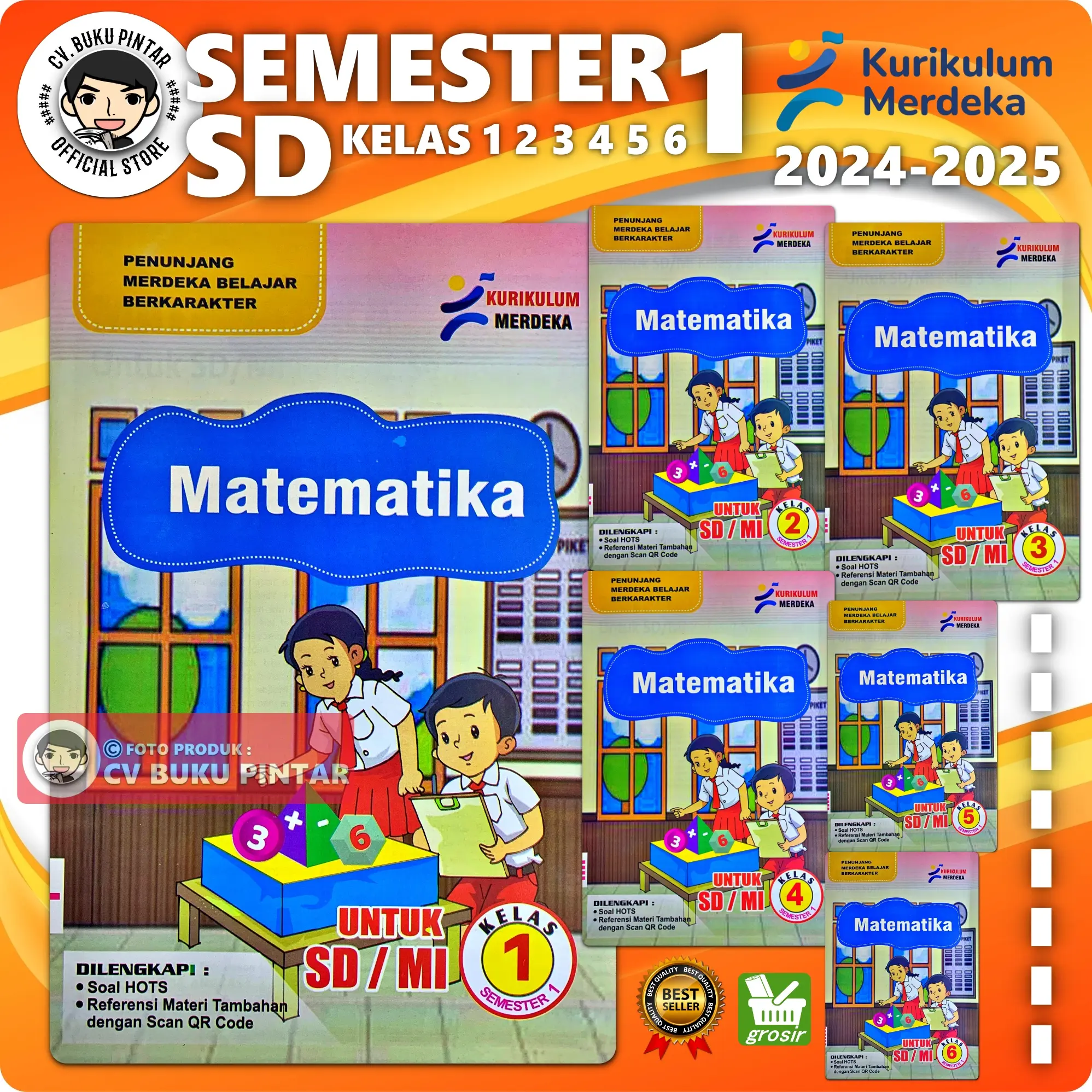 BUKU LKS MATEMATIKA SD KELAS 1 2 3 4 5 6 SEMESTER 1 KURIKULUM MERDEKA KURMER | PUTRA ANGKASA